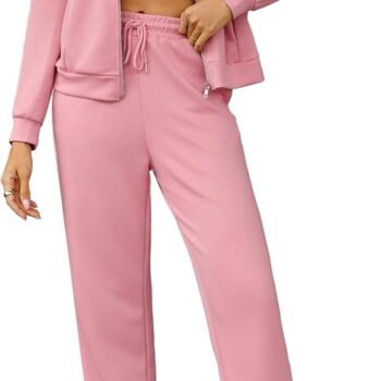 Women's Tracksuit Sets 2 Piece Outfits Long Sleeve Zip Up Sweatshirt Long Pants Jogger Lounge Sweatsuit Sets