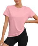 Workout Tops for Women UPF50+ Breathable Loose Fit Yoga T Shirts Short Sleeve Running Gym Athletic Tee Top