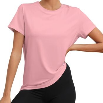 Workout Tops for Women UPF50+ Breathable Loose Fit Yoga T Shirts Short Sleeve Running Gym Athletic Tee Top