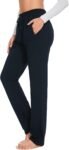 Women's Sweatpants Tall Cotton Yoga Lounge 30"/32"/34"/36" Casual Open Bottom Soft Workout Zipper Pocket Joggers