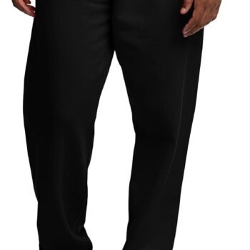 Fleece Elastic Bottom Sweatpants with Pockets, Relaxed Fit, Moisture Wicking, Breathable