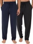 Men's Extended Sizes Jersey Knit Sleep Pajama Lounge Pant (1 & 2 Packs)