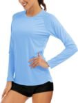 Women's Long Sleeve Shirts UPF 50+ Sun Protection Shirts for Hiking Fishing Workout Rash Guard