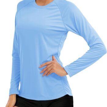 Women's Long Sleeve Shirts UPF 50+ Sun Protection Shirts for Hiking Fishing Workout Rash Guard