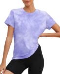 Workout Tops for Women UPF50+ Breathable Loose Fit Yoga T Shirts Short Sleeve Running Gym Athletic Tee Top