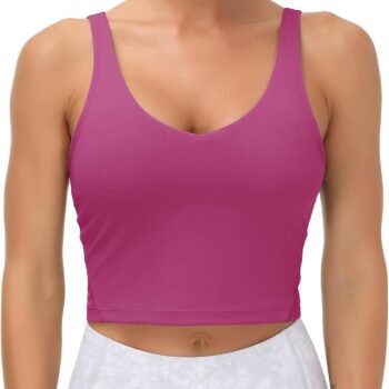 Womens' Sports Bra Longline Wirefree Padded with Medium Support