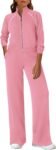 Womens 2 Piece Outfits Sweatsuits 2026 Fall Full Zip Sweatshirts Workout Pants Matching Lounge Sets Tracksuits