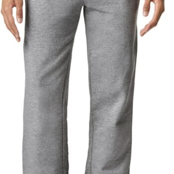 Adult Fleece Open Bottom Sweatpants with Pockets, Style