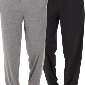 Men's Extended Sizes Jersey Knit Sleep Pajama Lounge Pant (1 & 2 Packs)